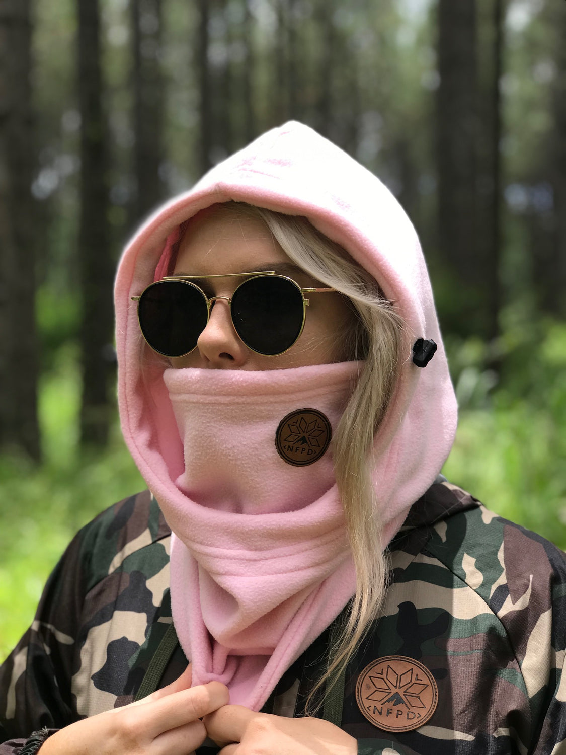 Baby Pink Ninja Hood Mask - Unisex