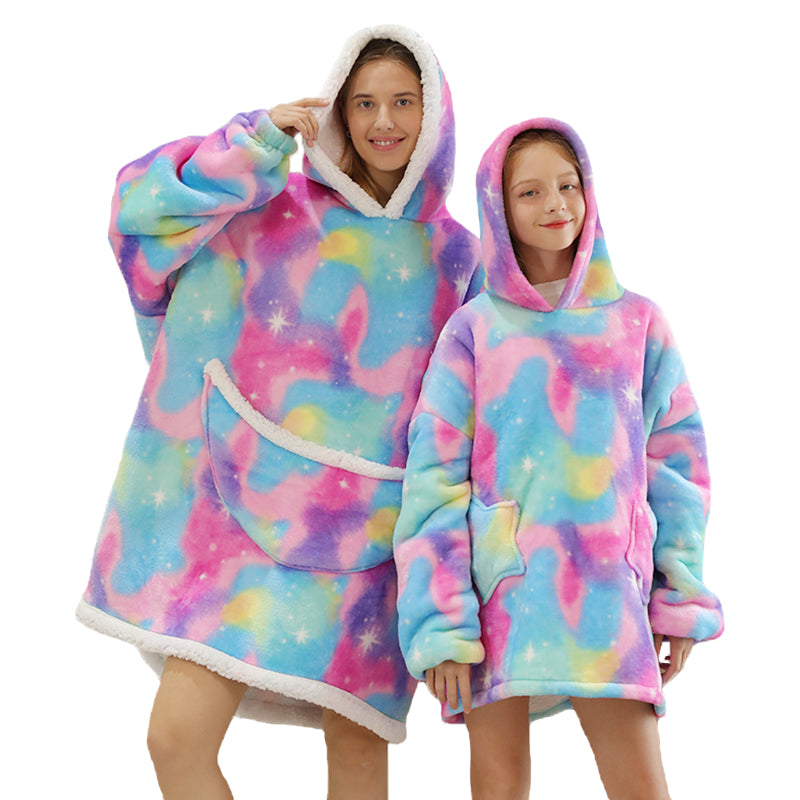 Cozy Hoodie Blanket Rainbow - Unisex - Kids